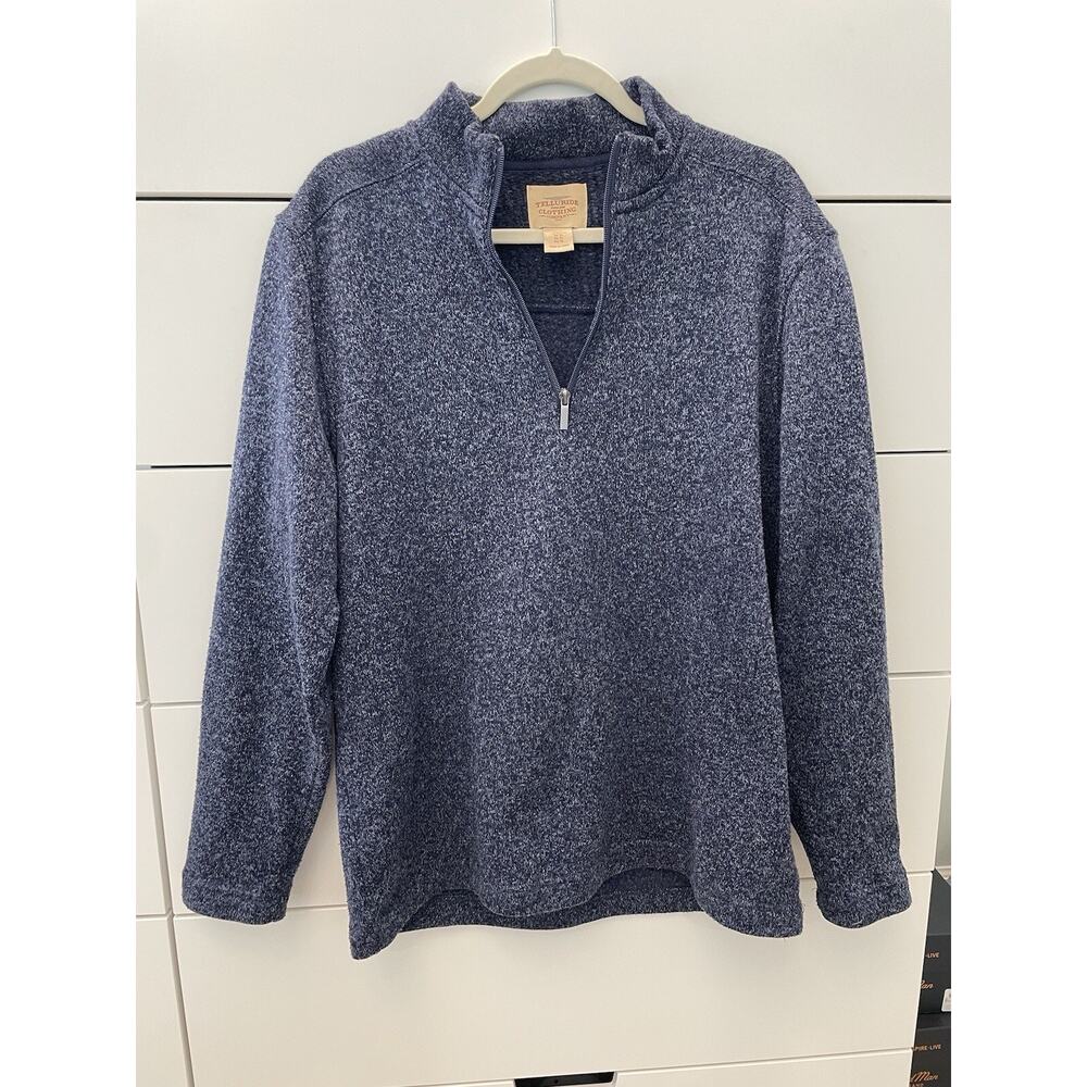 Telluride Clothing Company Blue 1/4 Zip Pullover Sweater - Women's Sz. XL